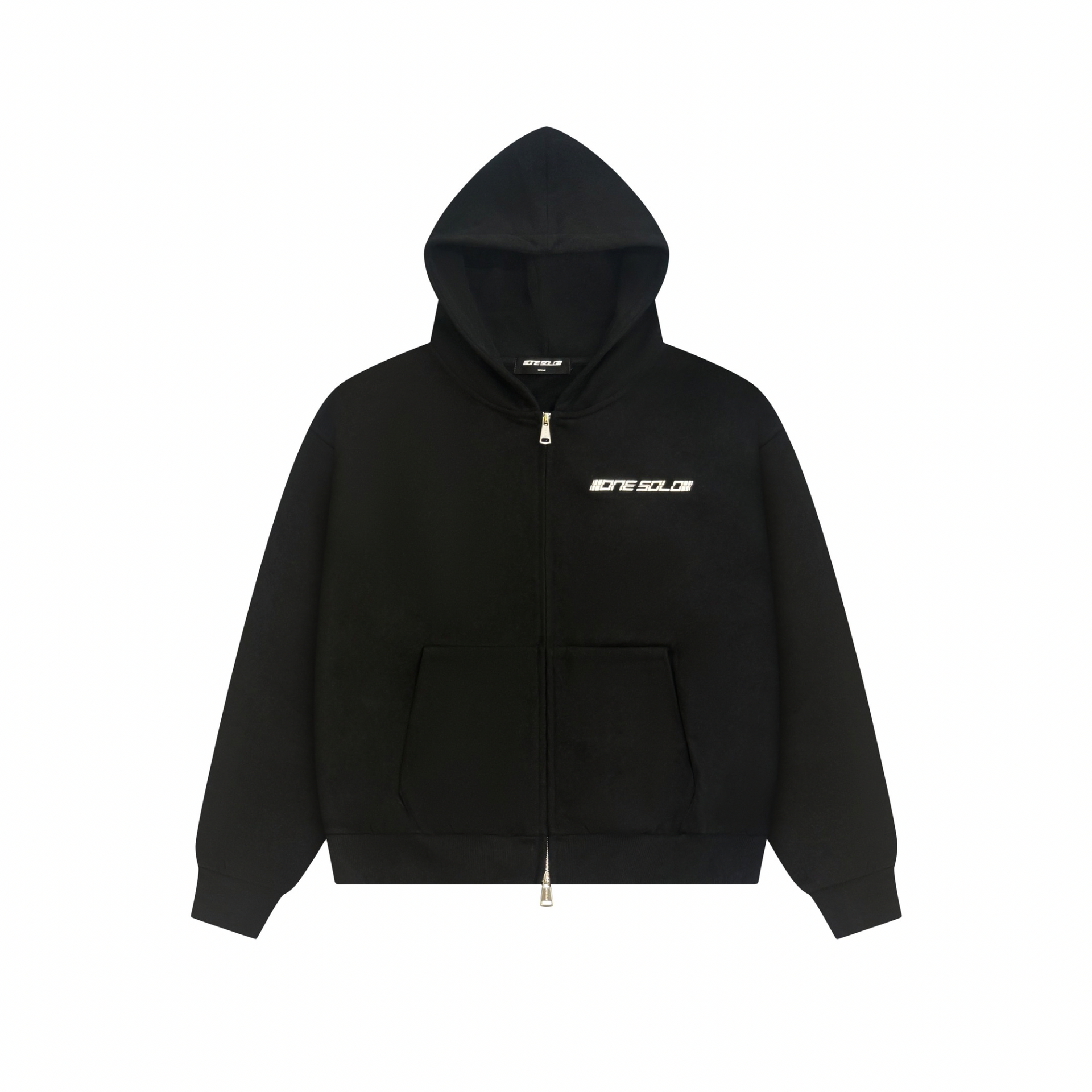 Logo Full Zip Hoodie – ONE SOLO